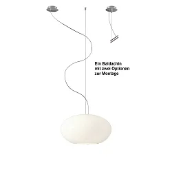 Luminaire à suspension AIH à 1 flamme, grand E27 IP20, aluminium brossé, scintillant, blanche gradable