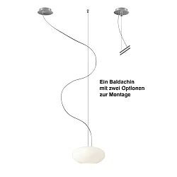 Luminaire à suspension AIH à 1 flamme, petit G9 IP20, aluminium brossé, scintillant, blanche gradable