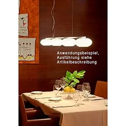 Luminaire à suspension AIH MULTI 3 flammes, court G9 IP20, aluminium brossé, blanc mat gradable