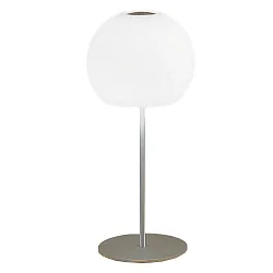 Lampe de table BALL langue, avec interrupteur G9 IP20, aluminium brossé, opale, blanc mat 