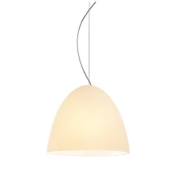 Luminaire à suspension BELL à 1 flamme, petit, dimmable E27 IP20, aluminium brossé, couleur sable, blanche gradable
