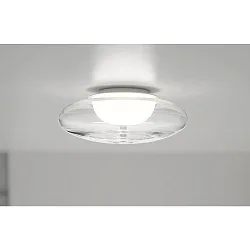 Luminaire de plafond BLOO IP20, limpide, mat, blanc opale gradable