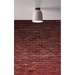 Luminaire de plafond CLAVIO E27 IP20, aluminium, crème gradable