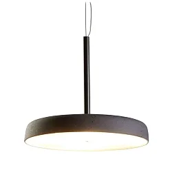Luminaire à suspension CLAVIO FLAT rond, dimmable IP20, aluminium brossé, anthrazit gradable