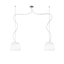 Pendant luminaire MARA, 2x E27, IP20, opal white matt