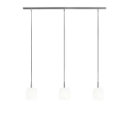 Pendant luminaire MUREA, 3x E27, IP20, opal white matt