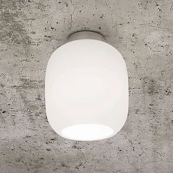 Luminaire de plafond MUREA dimmable E27 IP20, opale, blanc mat gradable