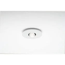 Luminaire de plafond TET à 1 flamme, rond, rigide, avec optique de lentille, blanche gradable