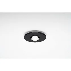 Luminaire de plafond TET à 1 flamme, rond, rigide, avec optique de lentille, noir gradable