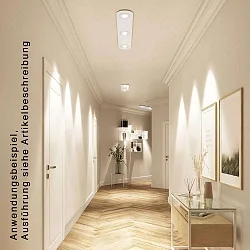 Luminaire de plafond TET MULTI à 2 flammes, rigide, noir, blanche gradable