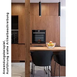 Pendant luminaire TUBUS, GU10, IP20, black matt