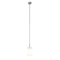 Luminaire à suspension TUBE XL à 1 flamme, dimmable E27 IP20, aluminium brossé, opale, blanc mat gradable