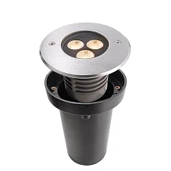 LED in-ground luminaire I WW outdoor spotlight, 24V DC, 5W, 45°, 3000K, stainless stell, silver