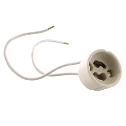 Douille GU10 GU10 / 15CM CABLE avec câble ouvert, blanche