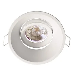 Plafonnier encastré ARTUR rond, inclinable GU5.3 / MR16 IP20, blanche gradable