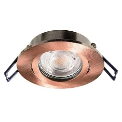 Plafonnier encastré SAMSOLA rond, pivotant GU10 / GU5.3, cuivre gradable
