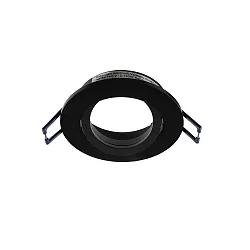 Plafonnier encastré SAMSOLA rond, pivotant GU10 / GU5.3, noir mat gradable