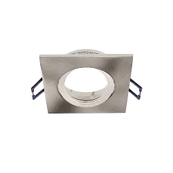 ceiling recessed luminaire SAMSOLA square, swivelling GU10 / GU5.3, silver brushed dimmable