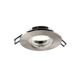 Projecteur encastré SAMSOLA MAX rond, pivotant IP20, argent brossé gradable