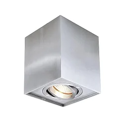 Luminaire de plafond BENGALA SQUARE forme en dé, réglable GU10 IP20, argent brossé gradable