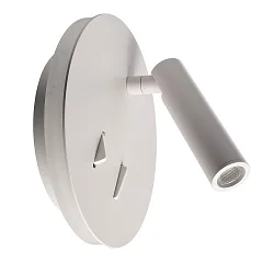 Luminaire mural BRAHE IV avec interrupteur, avec spot LED, direct / indirect IP20, blanche 