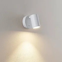 Lampe de lecture CAN TILT ROUND rond, avec interrupteur, pivotant à la cardan GU10 IP20, blanche 
