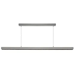Luminaire à suspension OFFICE THREE haut bas, pour VDU, contrôlable par DALI IP20, aluminium blanc gradable