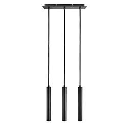 Luminaire à suspension SLIM DIM 3 flammes, langue, UGR < 19 IP20, noir profond gradable