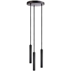 Luminaire à suspension SLIM DIM 3 flammes, rond, UGR < 19 IP20, noir profond gradable