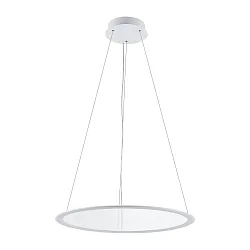 Luminaire à suspension rond IP40, transparent, blanc trafic gradable