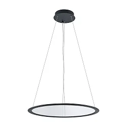Luminaire à suspension rond IP40, transparent, noir profond gradable