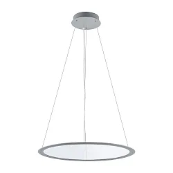 Luminaire à suspension rond IP40, gris, transparent gradable