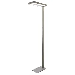 Lampadaire OFFICE TWO UP/DOWN avec interrupteur, direct / indirect, UGR < 19 IP20, argent gradable
