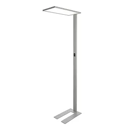 Lampadaire OFFICE ONE TRANSPARENT pour VDU IP20, dégager, satiné, argent gradable