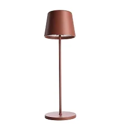 battery table lamp CANIS CCT Switch, with touch dimmer, without charger IP65, mat, terracotta dimmable