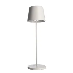 battery table lamp CANIS CCT Switch, with touch dimmer, without charger IP65, mat, traffic white dimmable