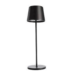 Lampe de table à accu CANIS CCT Switch, avec variateur tactile, sans chargeur IP65, mat, noir graphite gradable