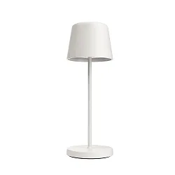 battery table lamp CANIS MINI CCT Switch, with touch dimmer, without charger IP65, mat, traffic white dimmable