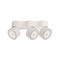 Luminaire de plafond UNI II TRIPLE TILT 3 flammes, pivotant à la cardan IP20, blanche gradable
