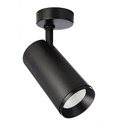 Luminaire de plafond LUCEA TILT 30 CCT Switch, réglable IP20, transparent, noir profond gradable