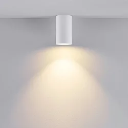 Downlight CAN BATH cylindrique, rigide GU10 IP44, blanche