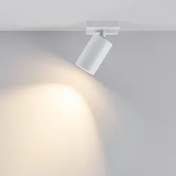 Luminaire de plafond CAN TILT SQUARE 11CM à 1 flamme, angulaire, pivotant à la cardan GU10 IP20, blanche