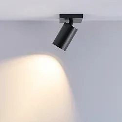 ceiling luminaire CAN TILT SQUARE 11CM 1 flame, square, cardanic swivelling GU10 IP20, black