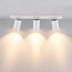 Luminaire de plafond CAN TILT SQUARE 48CM 3 flammes, angulaire, pivotant à la cardan GU10 IP20, blanche