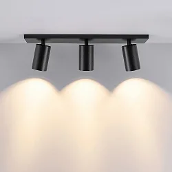 ceiling luminaire CAN TILT SQUARE 48CM 3 flames, square, cardanic swivelling GU10 IP20, black