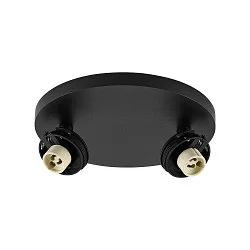 ceiling luminaire CAN TILT ROUND BASE Ø 20CM MIX‘N MATCH 2 flames, round, without shade, cardanic swivelling GU10 IP20, black