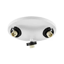 ceiling luminaire CAN TILT ROUND BASE Ø 25CM MIX‘N MATCH 3 flames, round, without shade, cardanic swivelling GU10 IP20, white