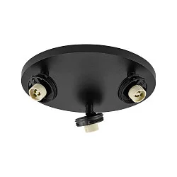 ceiling luminaire CAN TILT ROUND BASE Ø 25CM MIX‘N MATCH 3 flames, round, without shade, cardanic swivelling GU10 IP20, black