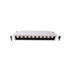 Plafonnier encastré CETI 10 courant constant, blanc mat gradable