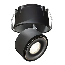Plafonnier encastré UNI II MAX TILT 700MA 2 pôles, courant constant, pivotant à la cardan IP20, noir profond gradable